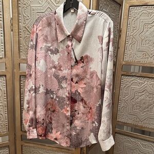 Etcetera Pink Floral Blouse